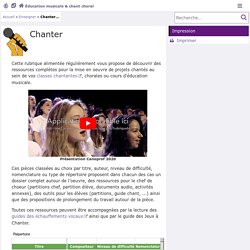 Chanter - Éducation musicale & chant choral