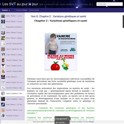 La SVT au jour le jour: 1ère S, Chapitre 2 : Variations génétiques et santé