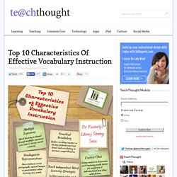 Top 10 Characteristics Of Effective Vocabulary Instruction