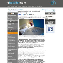 Hotels Under Fire over Wi-Fi Charges