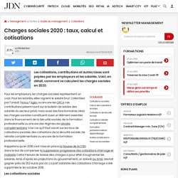 Charges sociales 2020 : taux, calcul et cotisations