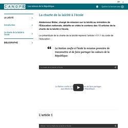 La charte de la laïcité à l'école