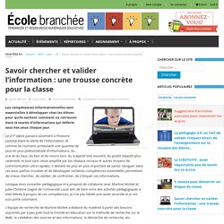 Savoir chercher et valider l’information : une trousse concrète pour la classe