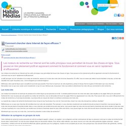 Comment chercher dans Internet de façon efficace ?