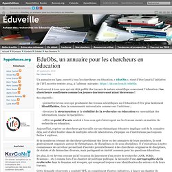 EduObs, un annuaire pour les chercheurs en éducation