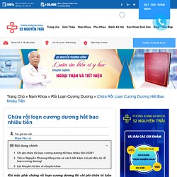 Chi Phí Điều Trị Rối Loạn Cương Dương Hết Bao Nhiêu Tiền [ 2020 ]