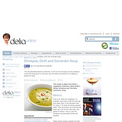 Chickpea, Chilli and Coriander Soup - Vegetarian food