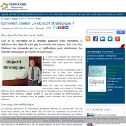 Choisir un objectif stratégique