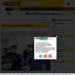 Choisir la voie professionnelle