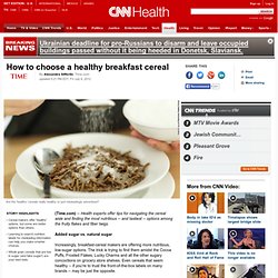 How to choose a healthy breakfast cereal