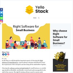 Why choose Right Software for Small Business?