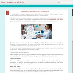 Choosing the Best Product Data Entry Services