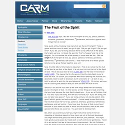 The Fruit of the Spirit