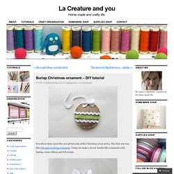 Burlap Christmas ornament – DIY tutorial