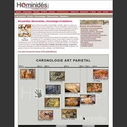 Art pariétal - Grotte - Chronologie - Découverte - Datation
