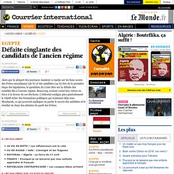 Défaite cinglante des candidats de l'ancien régime