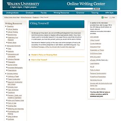 Citing Yourself