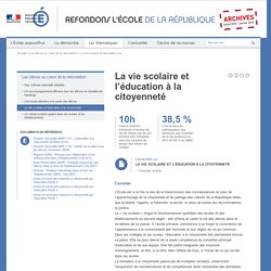 La vie scolaire et l’éducation à la citoyenneté
