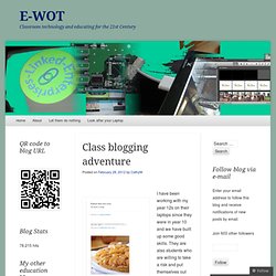 Class blogging adventure « E-WOT