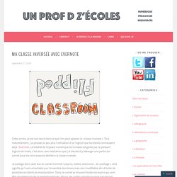 Ma classe inversée avec Evernote