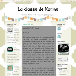 Ouverture du blog!