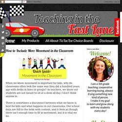 How to Include More Movement in the Classroom