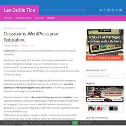 Classrooms. Wordpress pour l'education