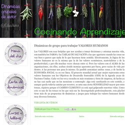 Cocinando Aprendizajes: Dinámicas de grupo para trabajar VALORES HUMANOS