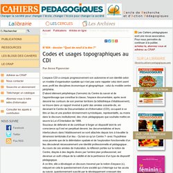 Codes et usages topographiques au CDI