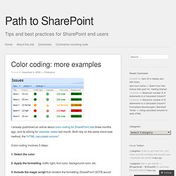 Color coding: more examples