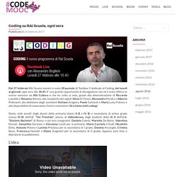 Coding su RAI Scuola, ogni sera – CodeMOOC