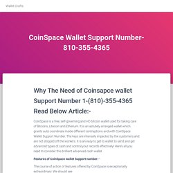 Coinspace wallet Phone Number 1-(810)-355-4365 Support Number