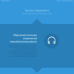 A Collection of Section Separators