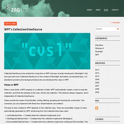 WPF’s CollectionViewSource
