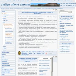 Revoir les repères spatiaux pour le brevet en géographie