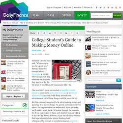 College Student's Guide to Making Money Online