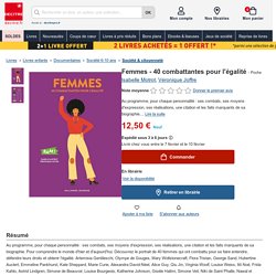 Femmes - 40 combattantes pour l'égalité de Isabelle Motrot