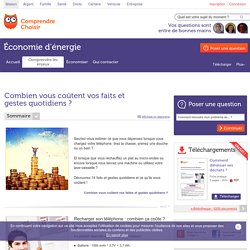 Combien vous coûtent vos faits et gestes quotidiens ?