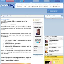 13 idées pour bien commencer la journée