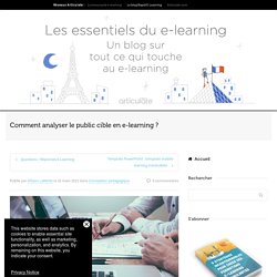 Comment analyser le public cible en e-learning ?