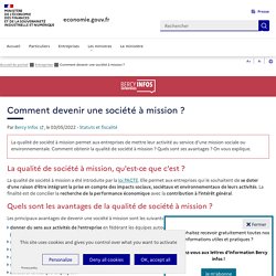 Comment devenir une société à mission ?