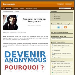 Comment devenir un Anonymous