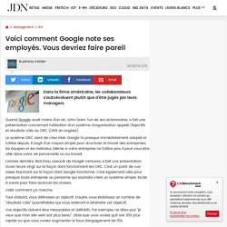 Voici comment Google note ses employés. Vous devriez faire pareil