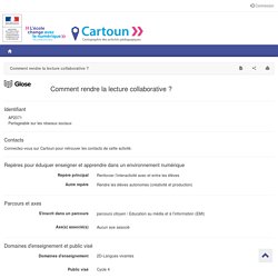 Comment rendre la lecture collaborative ? - Cartoun
