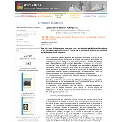 [214] - Comment occuper la première heure de l’année en Seconde