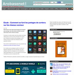 Etude : Comment se font les partages de contenu sur les réseaux sociaux