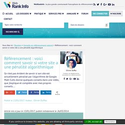 SEO : comment savoir si son site a une pénalité algorithmique