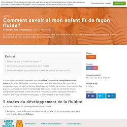 Comment savoir si mon enfant lit de façon fluide? - Aider son enfant