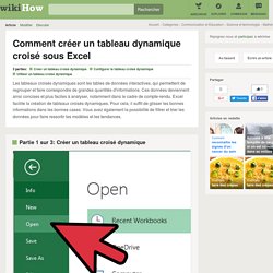 Comment créer un tableau dynamique croisé sous Excel
